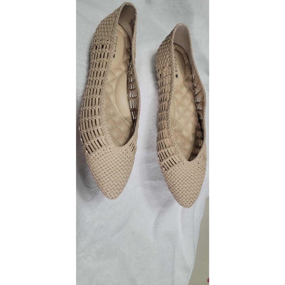 Birdies Cream Woven Pointed-Toe Flats - Picture 4 of 7